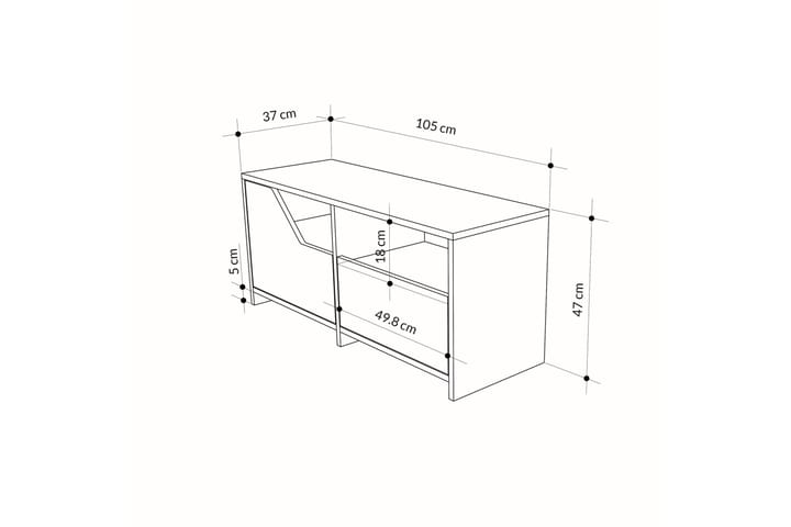 Nexus Kenkäkaappi 105 cm - Harmaa/Valkoinen - Säilytys - Kenkäsäilytys