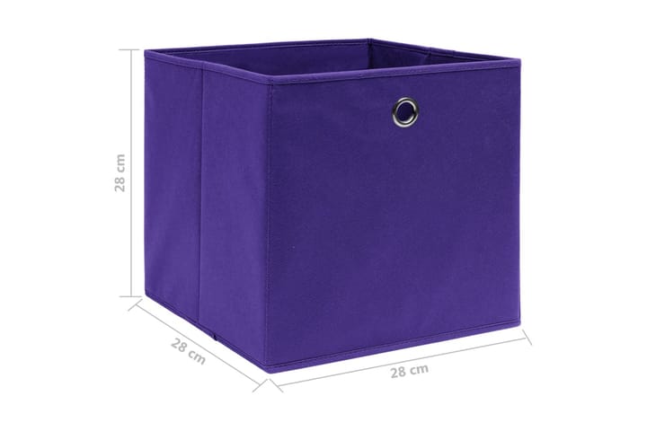 Säilytyslaatikot 10 kpl kuitukangas 28x28x28 cm purppura - Purppura - Säilytys - Piensäilytys - Säilytyslaatikko