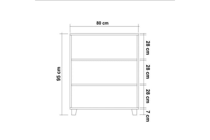 Leva lipasto 80x95 cm ruskea - Hanah Home - Säilytys - Eteisen säilytys