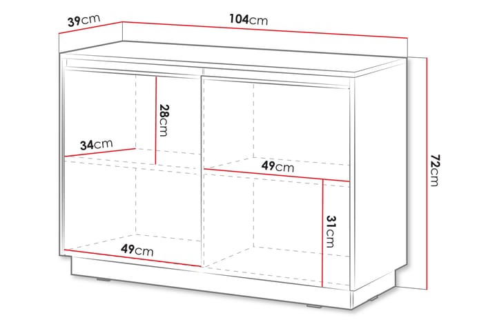 Bolstan lipasto 104 cm - Beige - Säilytys - Säilytyskalusteet - Lipasto