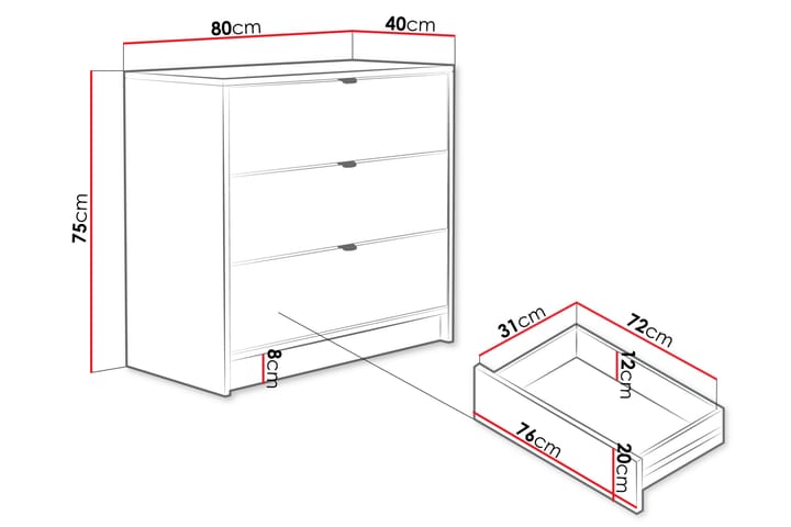 Highboard Novaj - Beige - Säilytys - Säilytyskalusteet - Lipasto