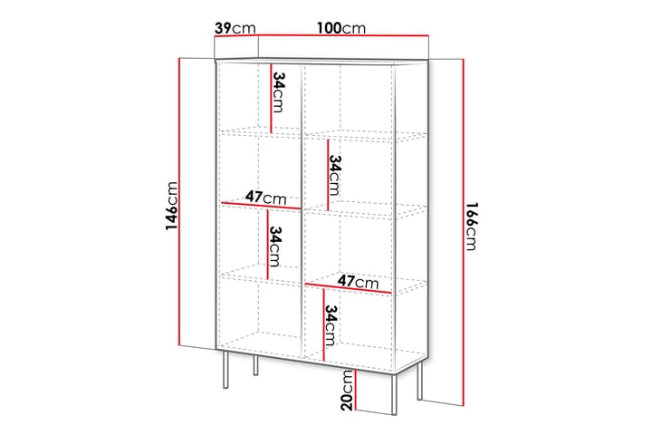 Lipasto Laholm 100 cm - Musta - Säilytys - Säilytyskalusteet - Lipasto