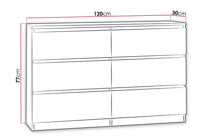 Malwa Lipasto 120x30x77 cm - Säilytys - Säilytyskalusteet - Lipasto