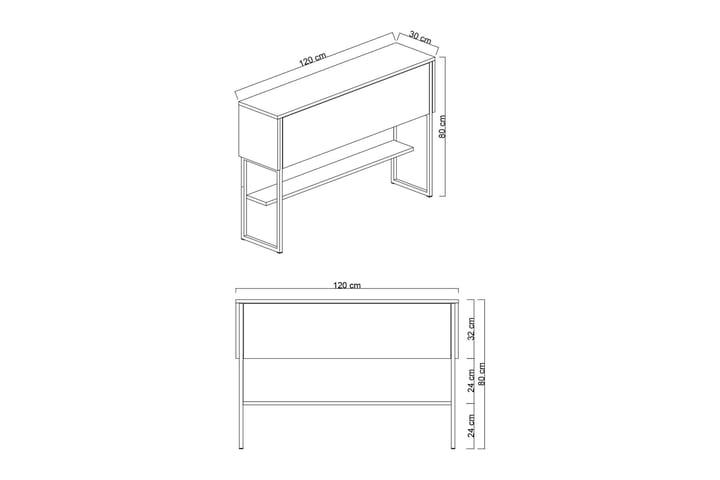 Luxe Lipasto 120 cm - Hopea/Antrasiitti - Säilytys - Säilytyskalusteet - Lipasto