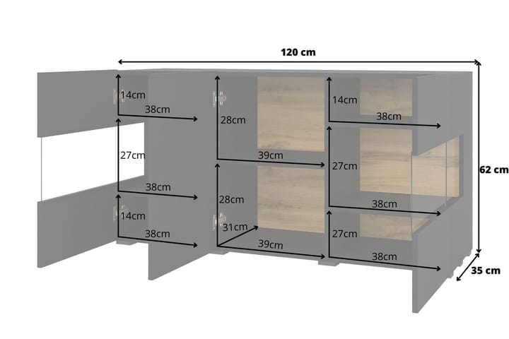 Säilytysarkku Speno 120 cm - Musta - Säilytys - Säilytyskalusteet - Säilytysarkku