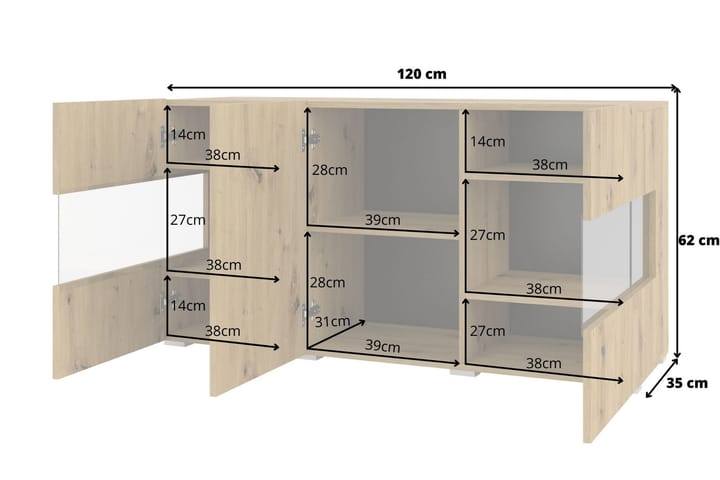 Säilytysarkku Speno 120 cm - Ruskea - Säilytys - Säilytyskalusteet - Säilytysarkku