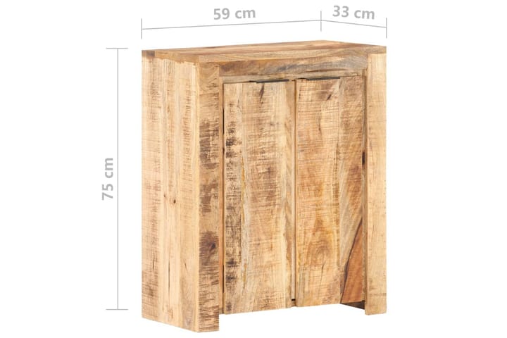 Senkki 59x33x75 cm karkea mangopuu - Ruskea - Säilytys - Säilytyskalusteet - Senkki