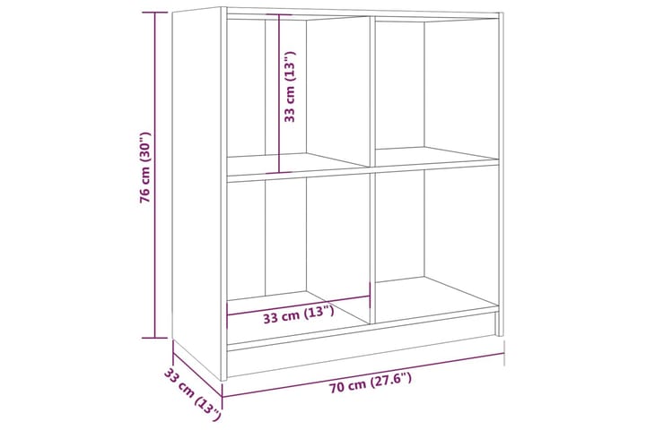 Senkki hunajanruskea 70x33x76 cm täysi mänty - Ruskea - Säilytys - Säilytyskalusteet - Senkki