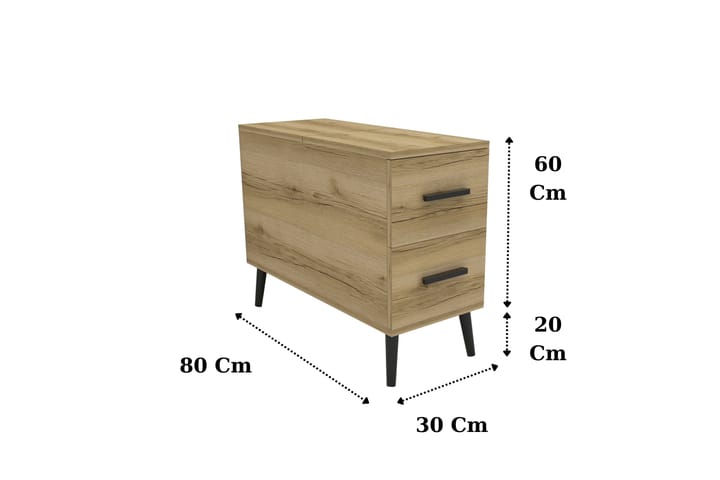 Sivupöytä Island 30 cm - Ruskea - Säilytys - Säilytyskalusteet - Senkki