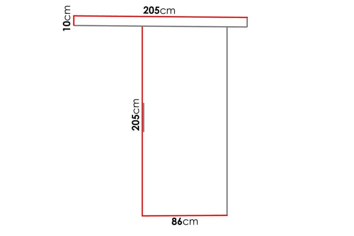 Liukuovi Nemanja 86x205 cm - Tammi - Säilytys - Vaatesäilytys - Vaatekaappi - Vaatekaapin ovi - Vaatekaapin liukuovi