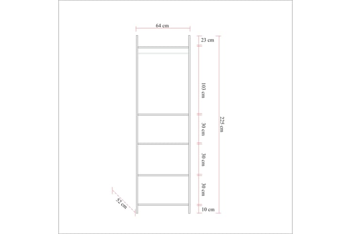 Vaatekaappi Anera 52x104 cm 3 ovea - Luonnonväri - Säilytys - Vaatesäilytys - Vaatekaappi