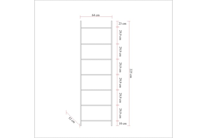 Vaatekaappi Anera 52x64 cm 11 hyllyä 1 ovi - Luonnonväri - Säilytys - Vaatesäilytys - Vaatekaappi