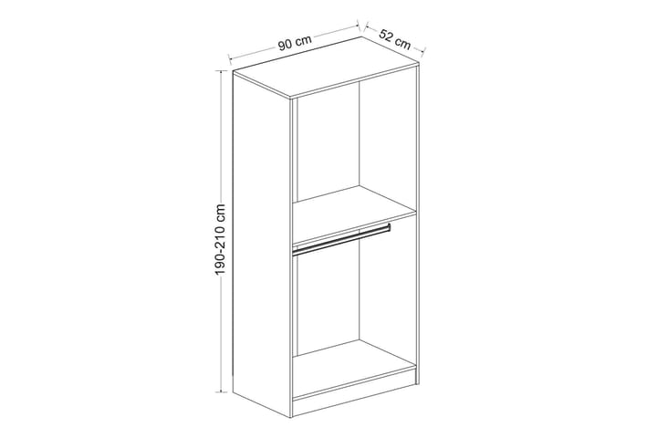 Vaatekaappi Cambrian 90 cm - Antrasiitti - Säilytys - Vaatesäilytys - Vaatekaappi