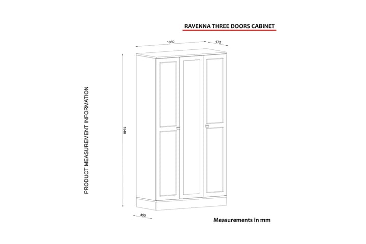 Vaatekaappi Dunnam 105 cm - Valkoinen/Kulta - Säilytys - Vaatesäilytys - Vaatekaappi