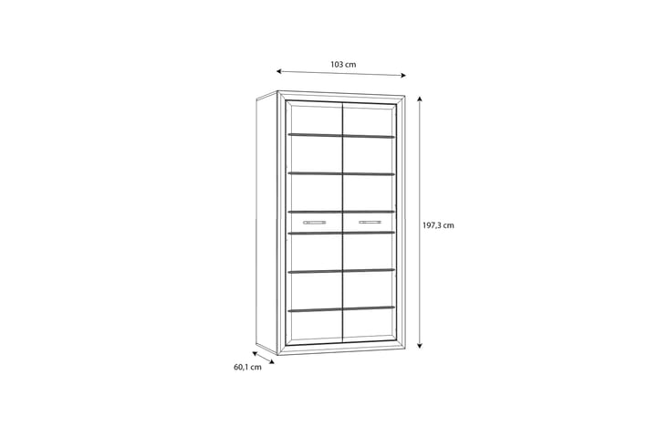 Vaatekaappi Smolyan 61x103 cm - Ruskea/Valkoinen - Säilytys - Vaatesäilytys - Vaatekaappi