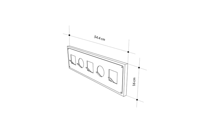 Icon Naulakko 54 cm - Tammi - Säilytys - Vaatesäilytys - Vaatenaulakko - Koukkunaulakot