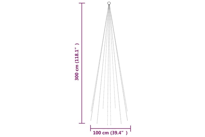 beBasic Joulukuusi lipputankoon 310 lämpimän valkoista LED-valoa 300 cm - Sisustustuotteet - Joulukoristeet & juhlakoristeet - Joulukoristeet - Tekokuusi