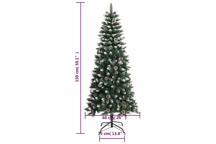 beBasic Tekojoulukuusi jalustalla vihreä 150 cm PVC - Sisustustuotteet - Joulukoristeet & juhlakoristeet - Joulukoristeet - Tekokuusi