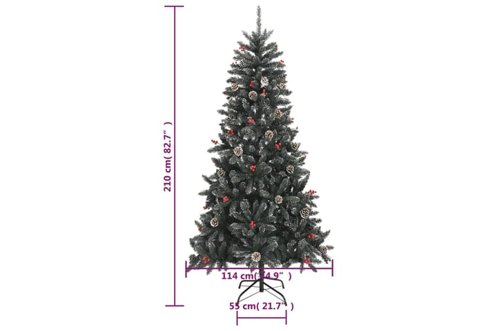 beBasic Tekojoulukuusi jalustalla vihreä 210 cm PVC - Sisustustuotteet - Joulukoristeet & juhlakoristeet - Joulukoristeet - Tekokuusi