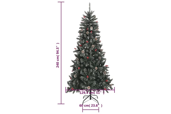 beBasic Tekojoulukuusi jalustalla vihreä 240 cm PVC - Sisustustuotteet - Joulukoristeet & juhlakoristeet - Joulukoristeet - Tekokuusi