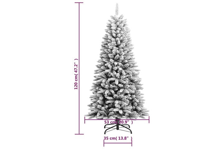 beBasic Tekojoulukuusi lumihuurteella 120 cm PVC ja PE - Sisustustuotteet - Joulukoristeet & juhlakoristeet - Joulukoristeet - Tekokuusi