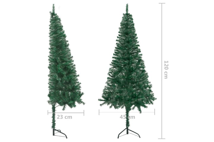 Kulmaan asetettava tekojoulukuusi vihreä 120 cm PVC - Vihreä - Sisustustuotteet - Joulukoristeet & juhlakoristeet - Joulukoristeet - Tekokuusi