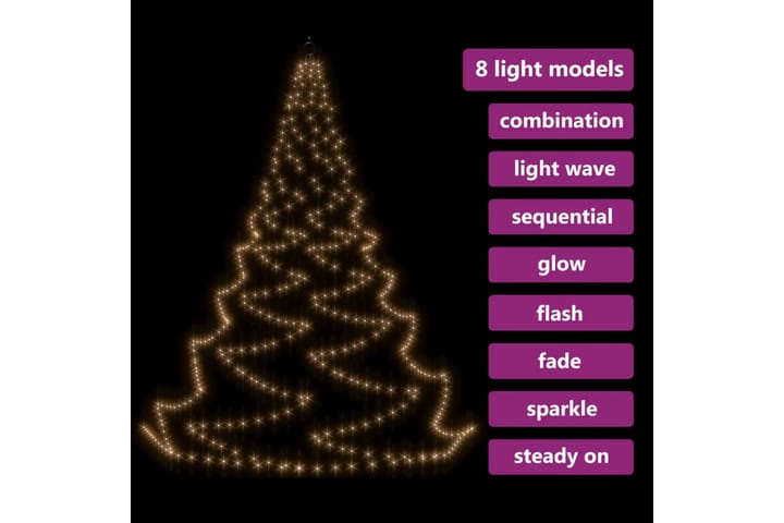 Seinäkuusi metallikoukulla 720xLED lämmin 5 m sisä/ulko - Sisustustuotteet - Joulukoristeet & juhlakoristeet - Joulukoristeet - Tekokuusi
