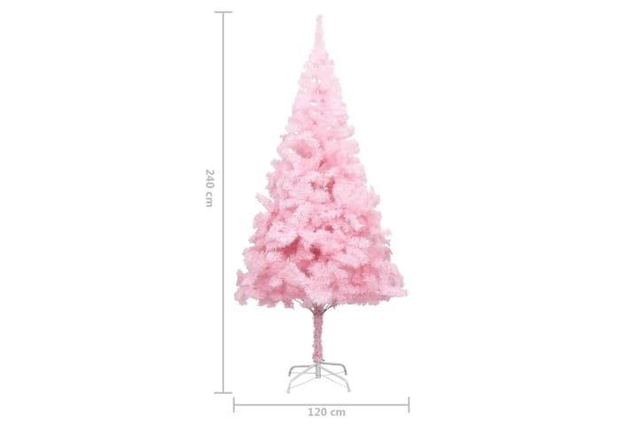 Tekojoulukuusi jalustalla pinkki 240 cm PVC - Sisustustuotteet - Joulukoristeet & juhlakoristeet - Joulukoristeet - Tekokuusi