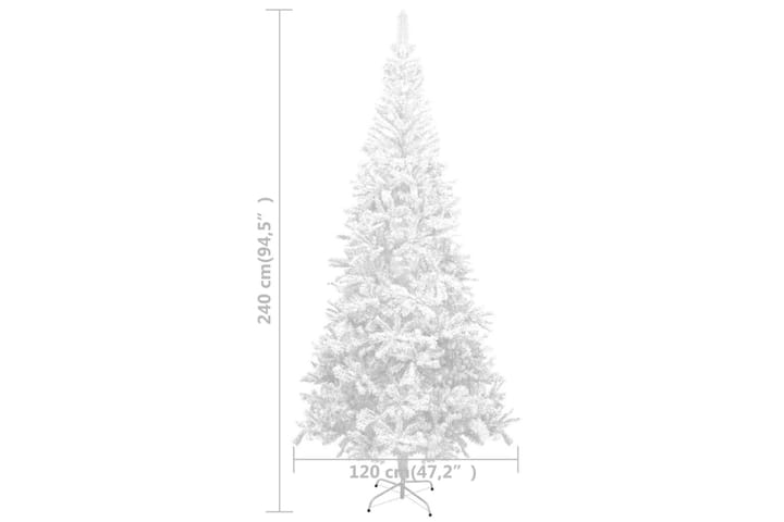 Tekojoulukuusi L 240 cm Valkoinen - Valkoinen - Tekokuusi