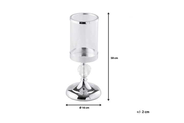 Kynttilänjalka Cotui 41 cm - Hopea - Sisustustuotteet - Kynttilä & tuoksut - Kynttilänjalat & lyhdyt