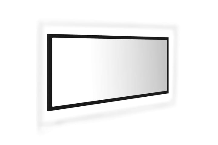 Kylpyhuonepeili LED 100x8,5x37 cm - Musta - Sisustustuotteet - Peili