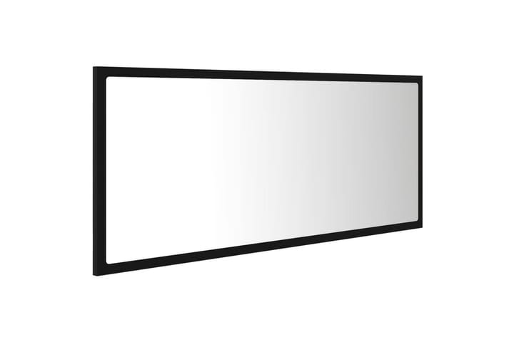 Kylpyhuonepeili LED 100x8,5x37 cm - Musta - Sisustustuotteet - Peili