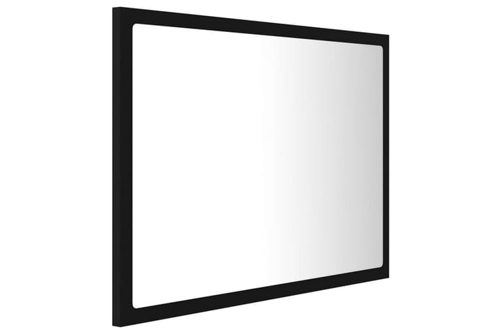 LED-kylpyhuonepeili 60x8,5x37 cm - Musta - Sisustustuotteet - Peili