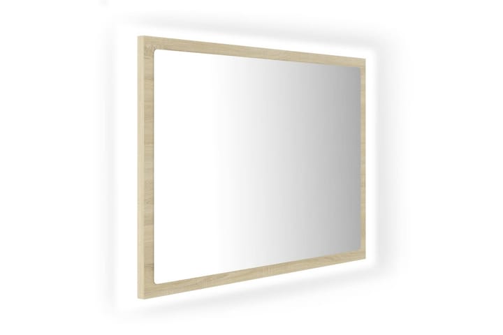 LED-kylpyhuonepeili Sonoma-tammi 60x8,5x37 cm lastulevy - Ruskea - Sisustustuotteet - Peili