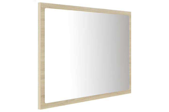 LED-kylpyhuonepeili Sonoma-tammi 60x8,5x37 cm lastulevy - Ruskea - Sisustustuotteet - Peili