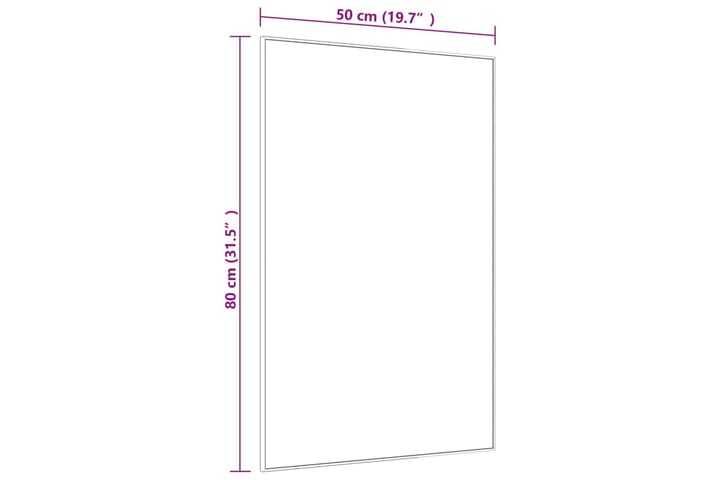 Ovipeili kulta 50x80 cm lasi ja alumiini - Kulta - Sisustustuotteet - Peili