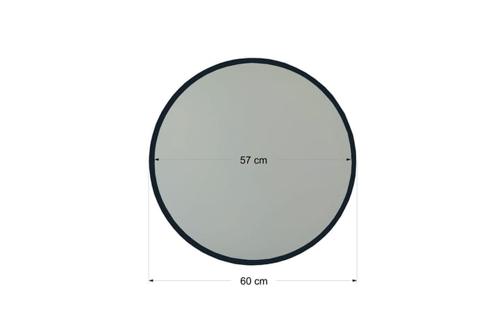 Peili 60x60 cm - Musta - Sisustustuotteet - Peili