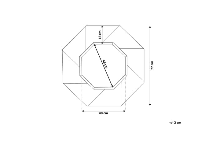 Peili Ciampei 77x77 cm - Tumma puu - Sisustustuotteet - Peili