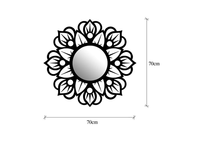 Peili Hurma - Musta - Sisustustuotteet - Peili