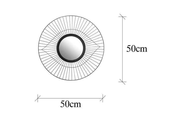 Peili Kafes - Musta - Sisustustuotteet - Peili
