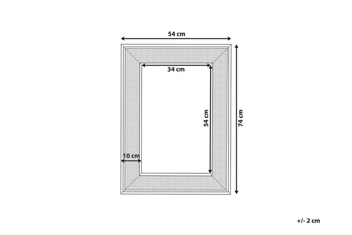 Peili Trozado 54x74 cm - Vaalea puu - Sisustustuotteet - Peili