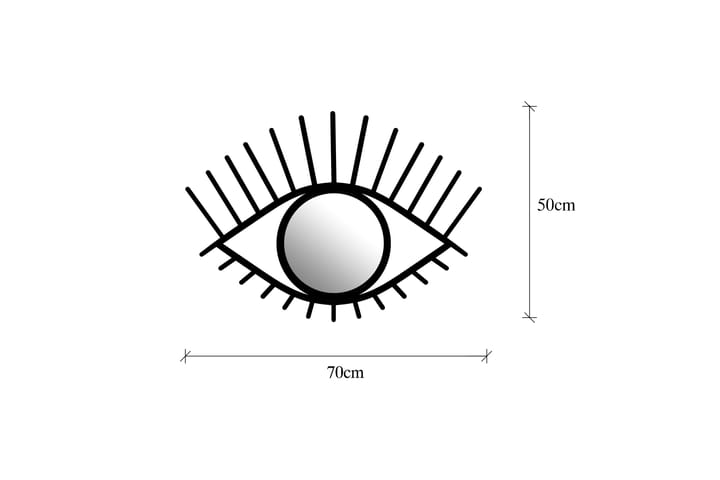 Peili Vasieni Öga - Musta - Sisustustuotteet - Peili