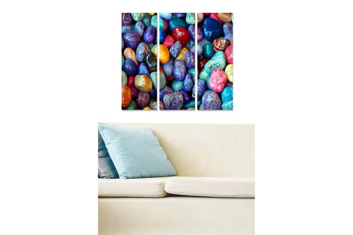 Canvastaulu Colorful 3-pak Monivärinen - 20x50 cm - Sisustustuotteet - Seinäkoristeet