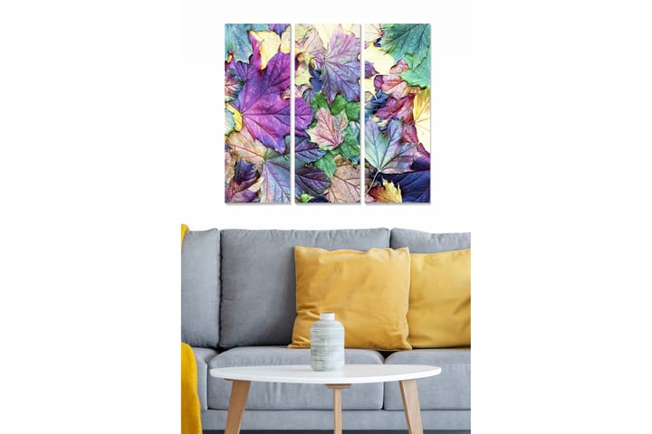 Canvastaulu Floral 3-pak Monivärinen - 20x50 cm - Sisustustuotteet - Seinäkoristeet