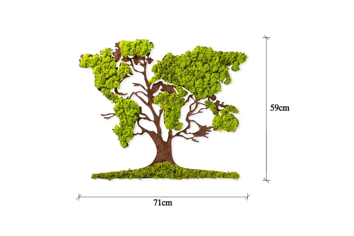 Canvastaulu Tree 2 - Vihreä/Ruskea - Sisustustuotteet - Seinäkoristeet