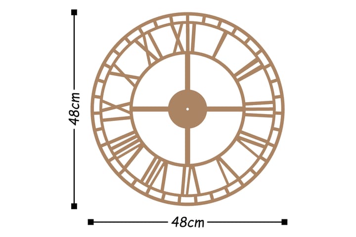 Koriste Seinäkello - Kupari - Sisustustuotteet - Seinäkoristeet - Kellot