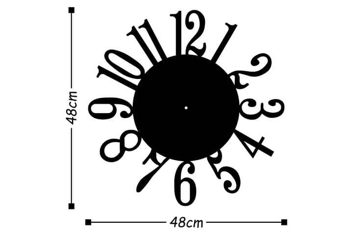 Koriste Seinäkello - Musta - Sisustustuotteet - Seinäkoristeet - Kellot