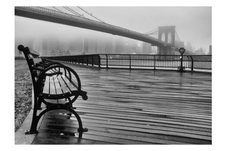 Valokuvatapetti A Foggy Day On The Brooklyn Bridge 300x210 - Artgeist sp. z o. o. - Sisustustuotteet - Seinäkoristeet - Tapetit - Valokuvatapetit