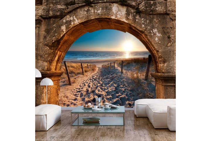 Valokuvatapetti Arch And Beach 300x210 - Artgeist sp. z o. o. - Sisustustuotteet - Seinäkoristeet - Tapetit - Valokuvatapetit