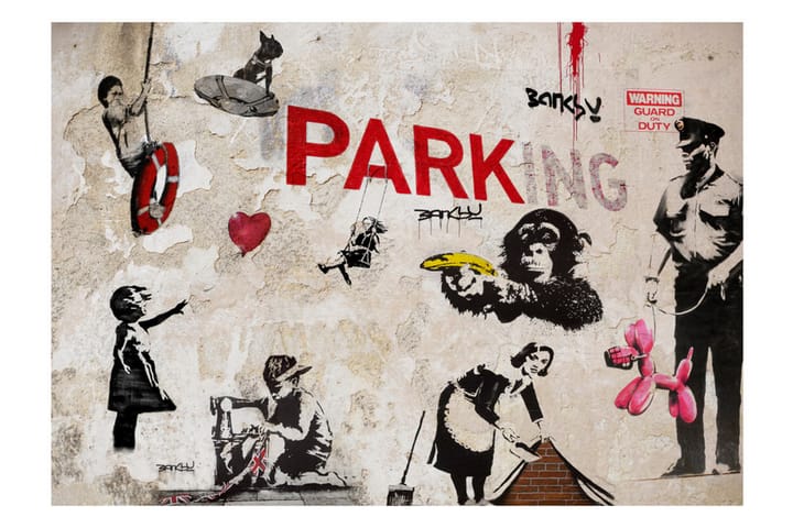 Valokuvatapetti Banksy Graffiti Collage 350x245 - Artgeist sp. z o. o. - Sisustustuotteet - Seinäkoristeet - Tapetit - Valokuvatapetit